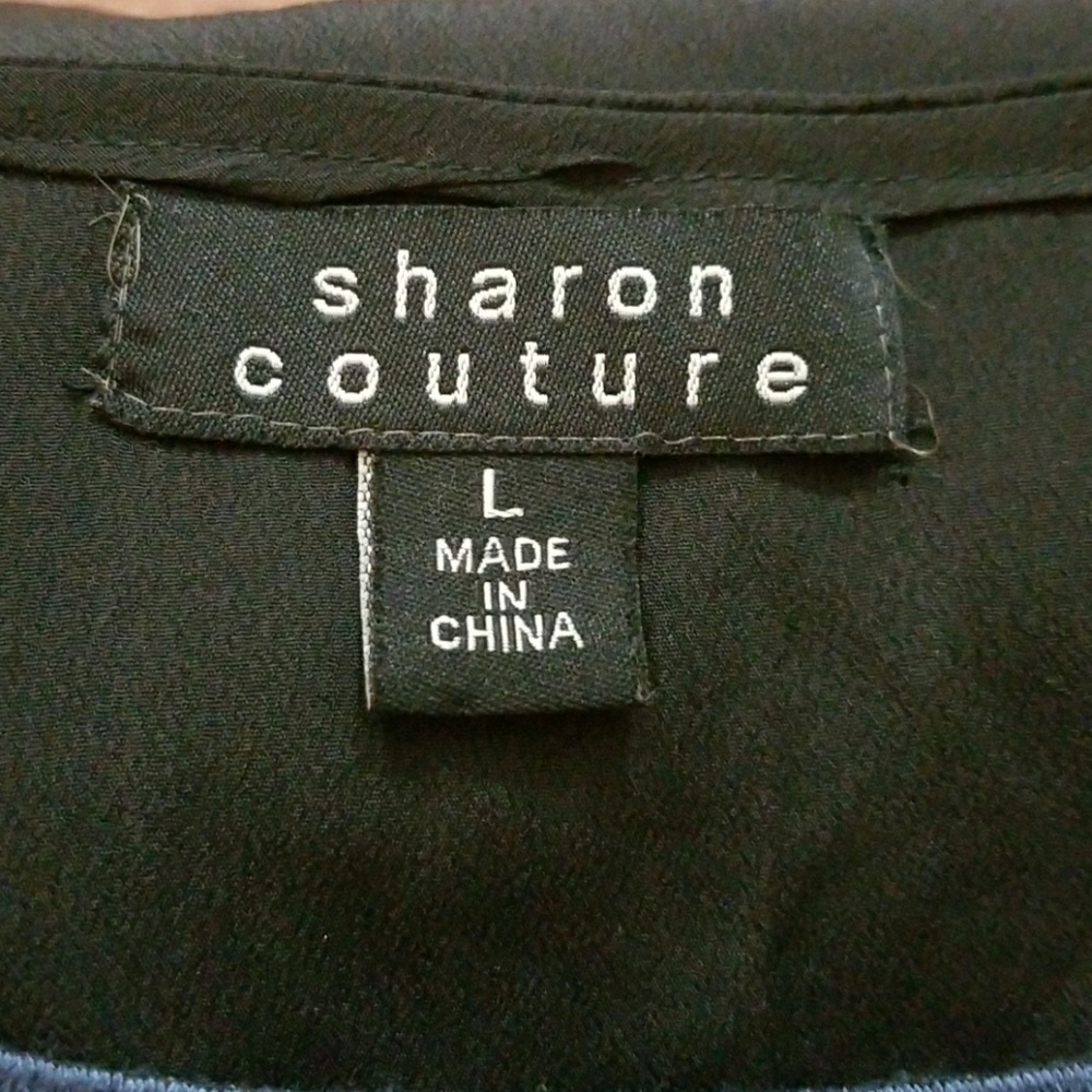 Sharon Couture black dress embroidered detail. S - Picture 7 of 8